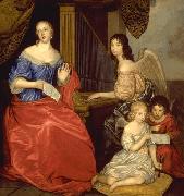 Sir Peter Lely Louise de La Valliere and her children France oil painting artist
